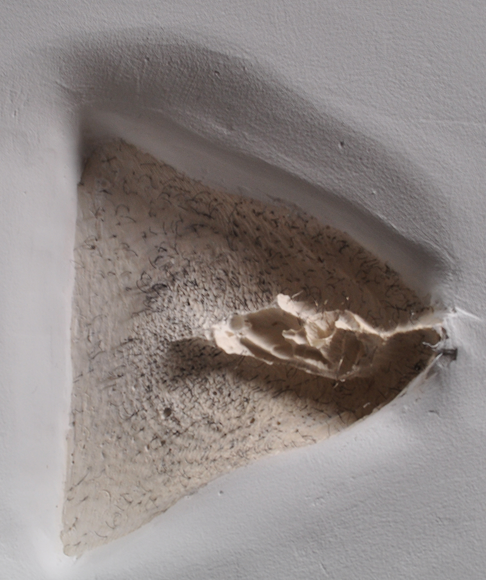 300 Pounds Of Plaster ALLANA CLARKE Sculpture//Installation plaster, hair, joint compound