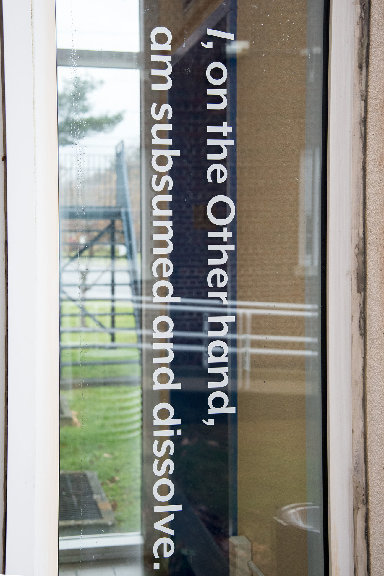 I, On the Other Hand, am Subsumed and Dissolve ALLANA CLARKE Sculpture//Installation Vinyl