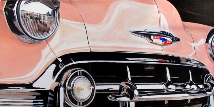 Pink Lady allan gorman On the Road Oil on Linen