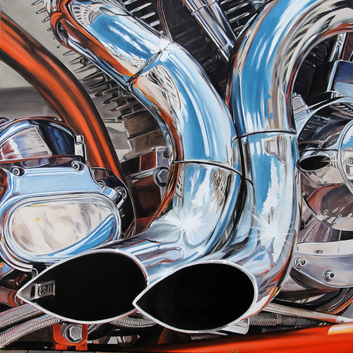 Double Trouble allan gorman Ready to Rumble Oil on Canvas