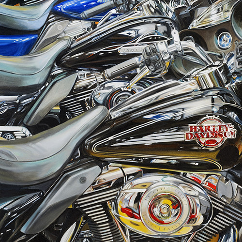 Three in a Row allan gorman Ready to Rumble Oil on Canvas
