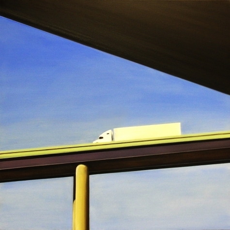 Down Ramp allan gorman On the Road Oil on Linen