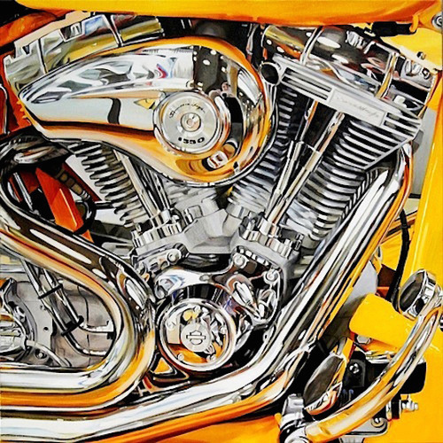 Yellow Frame allan gorman Ready to Rumble Oil on Canvas
