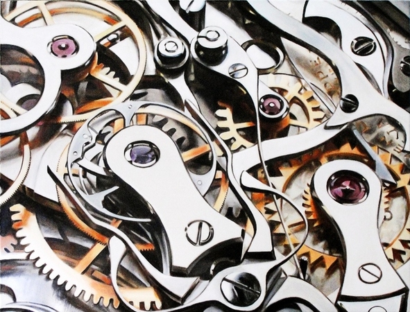 I Think I'll Have the Cog Salad allan gorman A Matter of Time Oil on Canvas