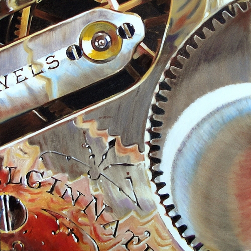 LGIN allan gorman A Matter of Time 18 in x 18 in