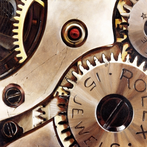 Rolex - 15 Jewels allan gorman A Matter of Time Oil on Panel