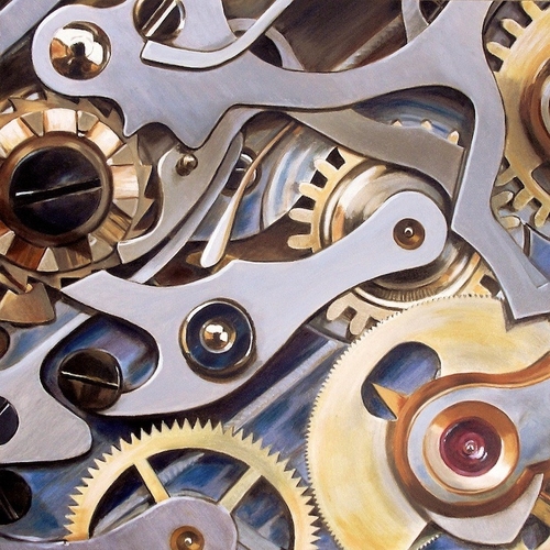 Blue Button allan gorman A Matter of Time Oil on Panel