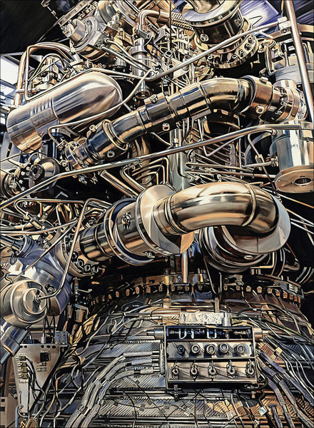 Rocket allan gorman Exquisite Engineering Oil on Linen