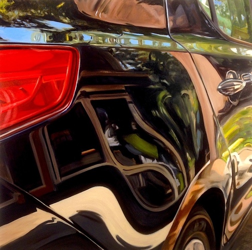 Ahhh...Suburbia allan gorman On the Road Oil on Linen