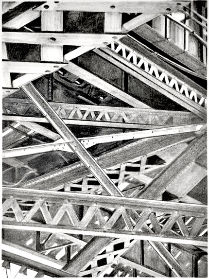 Engineering Nightmare #3 allan gorman Graphite Drawings Graphite on Bristol