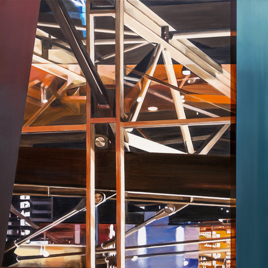 A Night at the PAC allan gorman Exquisite Engineering Oil on Linen