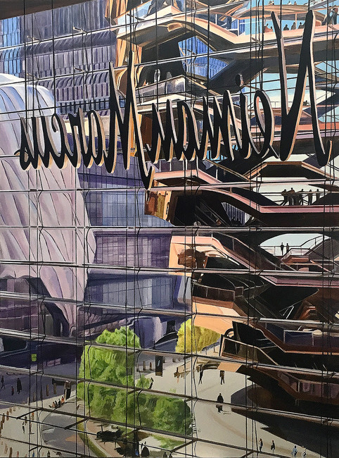 The Shops at Hudson Yards allan gorman The Seduction of Structures Oil on Linen