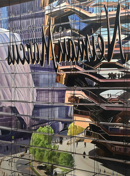 The Shops at Hudson Yards allan gorman Featured Paintings Oil on Linen