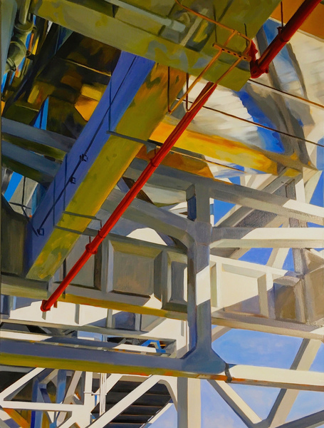 Red Pipe allan gorman Featured Paintings Oil on Linen