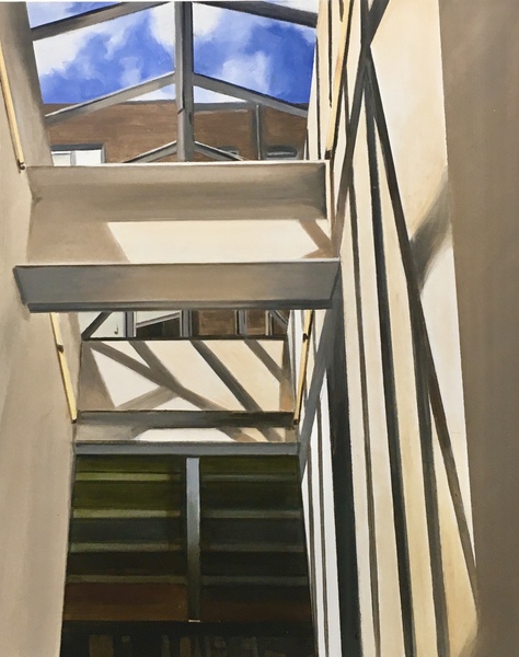 Shadows in the Gallery allan gorman Featured Paintings Oil on Panel