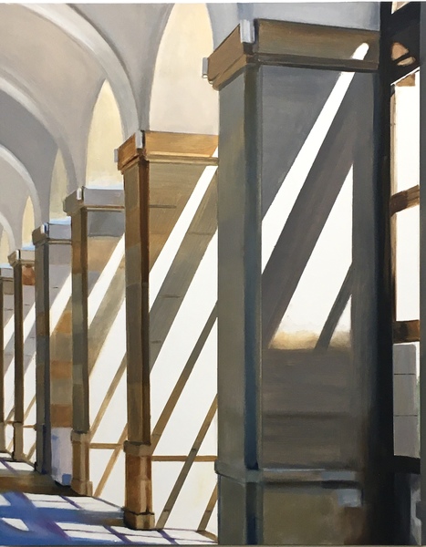 Shadows at the Sofia allan gorman Featured Paintings Oil on Panel