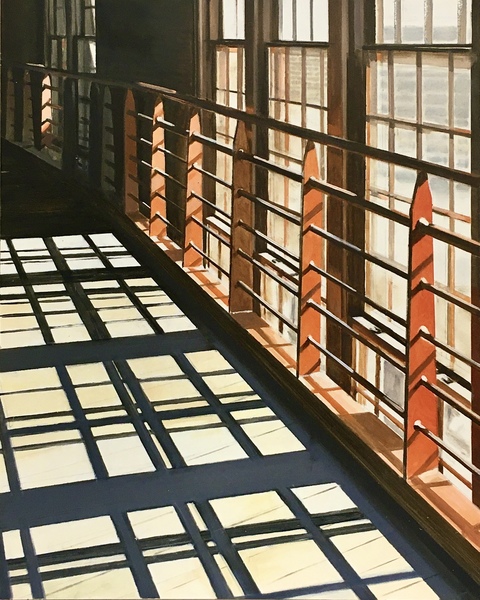 Catwalk in the Roundhouse allan gorman Featured Paintings Oil on Panlel