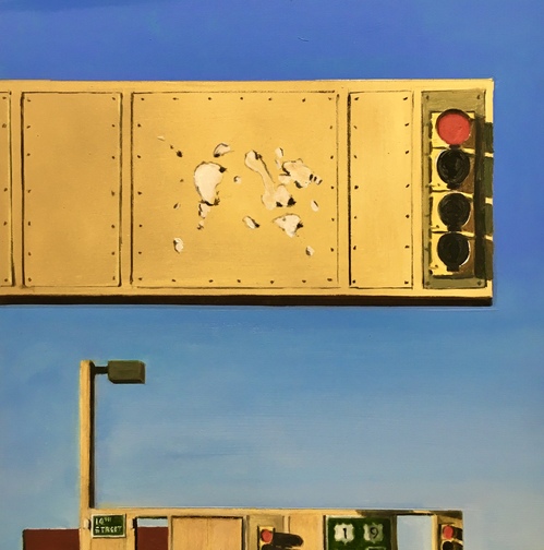 Red Lights on Marin allan gorman Featured Paintings Oil on Panel