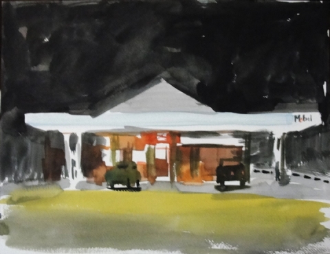 Mobil Night allan gorman Watercolor/Digital Art Watercolor