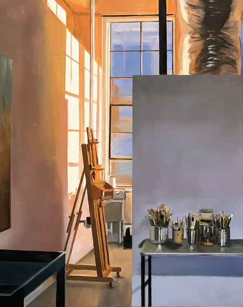 Orange Shadows in Late Afternoon allan gorman Featured Paintings OIl on Panel