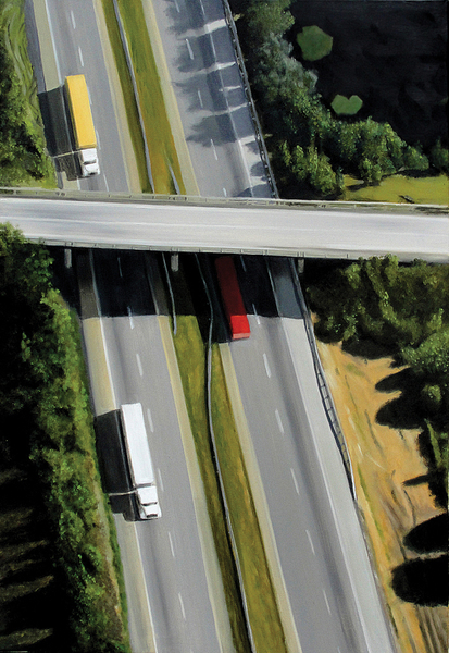 On Old 17 allan gorman On the Road Oil on Linen
