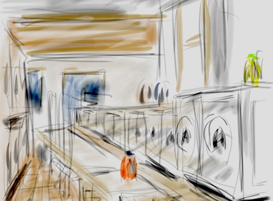 Sudsy's - Johnson VT allan gorman Watercolor/Digital Art Finger on iPad