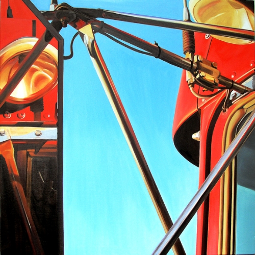 Twin Lights allan gorman On the Road Oil on Linen