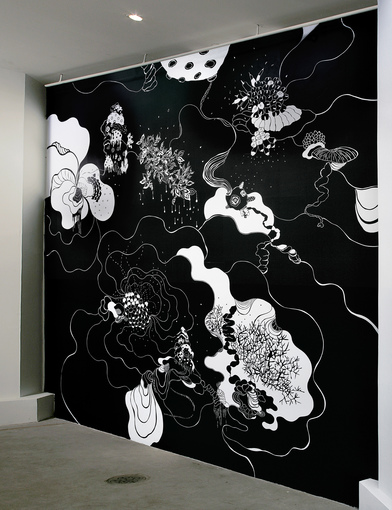 AMY KAO INSTALLATIONS Vinyl cut-outs on wall