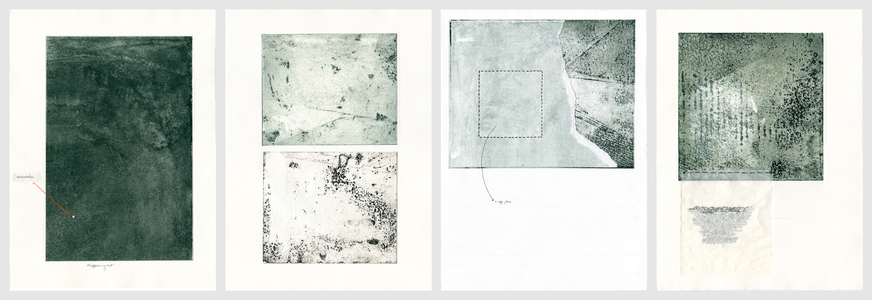 Anne Gilman Limited Edition aquatint, line etching, soft ground, open bite with hand editions, thread