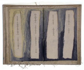 Anne Gilman One-of-a-kind Artist Books mixed media with polymers and dry pigments on canvas (coptic binding with hand dyed thread)