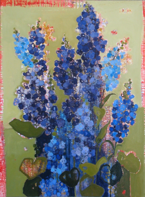Delphinium #519 Anne Salas Paintings oil on canvas