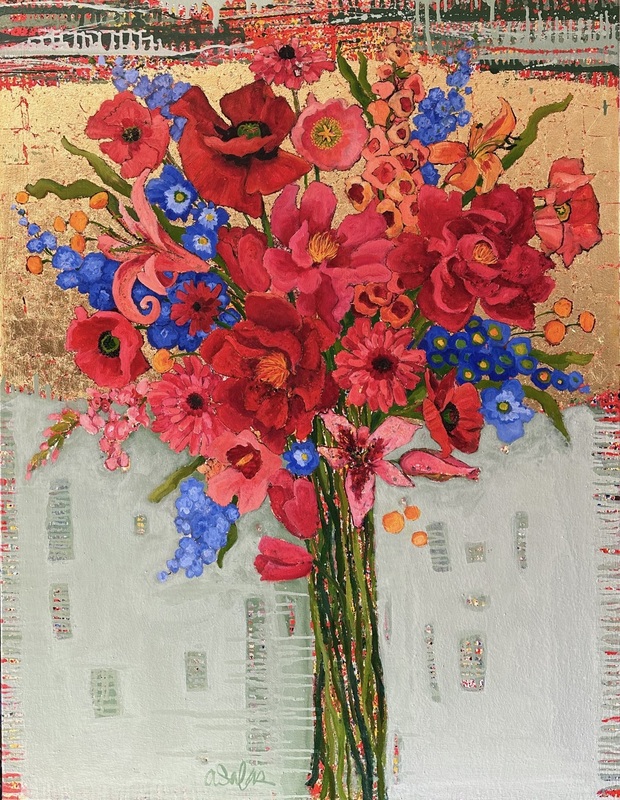 Garden Bouquet #1631 Anne Salas Paintings Oil on Canvas