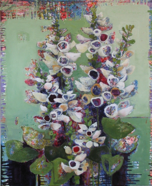 Butter Physostegia #726 Anne Salas Paintings Oil on Canvas