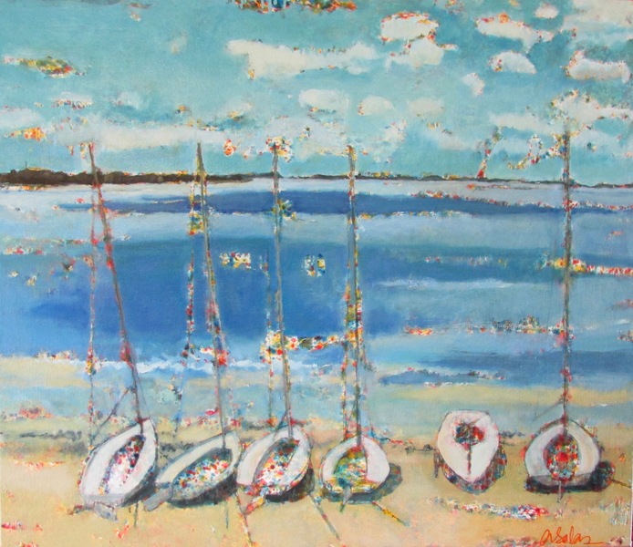 The Cove #1436 Anne Salas Paintings oil on canvas
