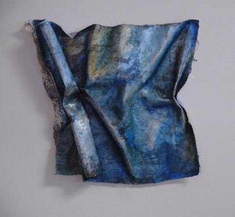 ANN STODDARD  Water Maps oil on manipulated linen, mixed media