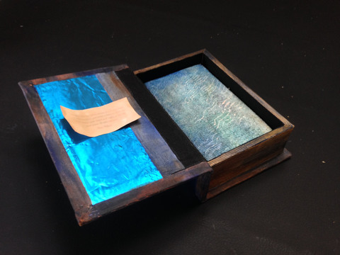 ANN STODDARD Journals/Porch Poesy Wooden box, foil, linen tape, paint