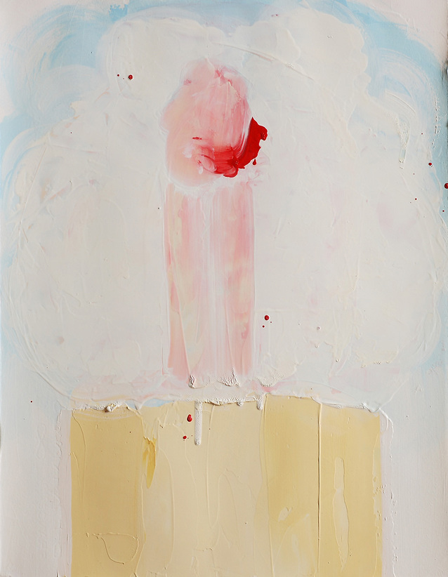 "Cockcake" Anya Spielman Works on Paper Oil on Paper