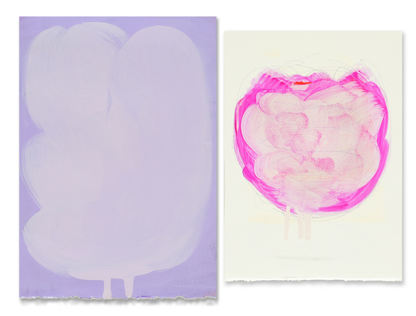 "Figure & Flower" Anya Spielman Works on Paper Oil on Paper
