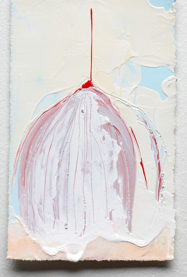 "Cage" Anya Spielman Works on Paper Oil on Paper