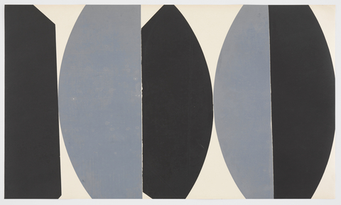 Horizontal Black and Gray Austin Thomas Works Monoprinted with Akua Intaglio Ink on proffing paper