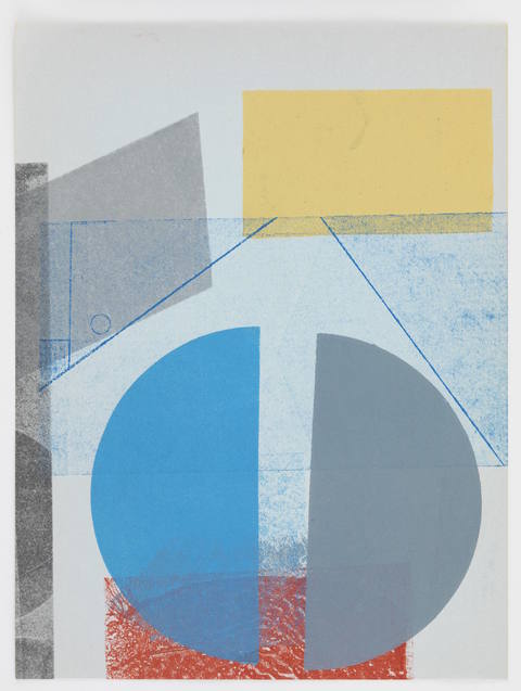Blue Austin Thomas Works Monoprinted with Akua Intaglio Ink on stationary