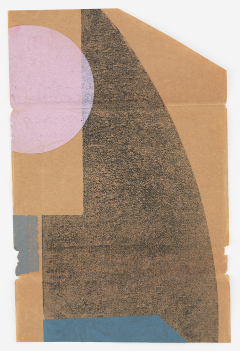 Pink Half Circle Austin Thomas Works Monoprinted with Akua Intaglio Ink on book cover