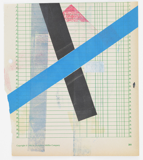 Black and Blue X Austin Thomas Works Monoprinted with Akua Intaglio Ink on ledger paper