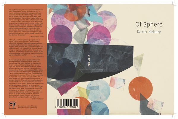 Book Cover for Karla Kelsey's Of Sphere Works The original print is ing on paper