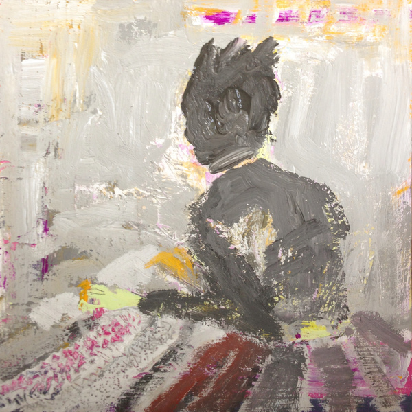 Queen Zeta O plays the piano Miscellany acryla gouache, casein, and graphite on gessoed panel