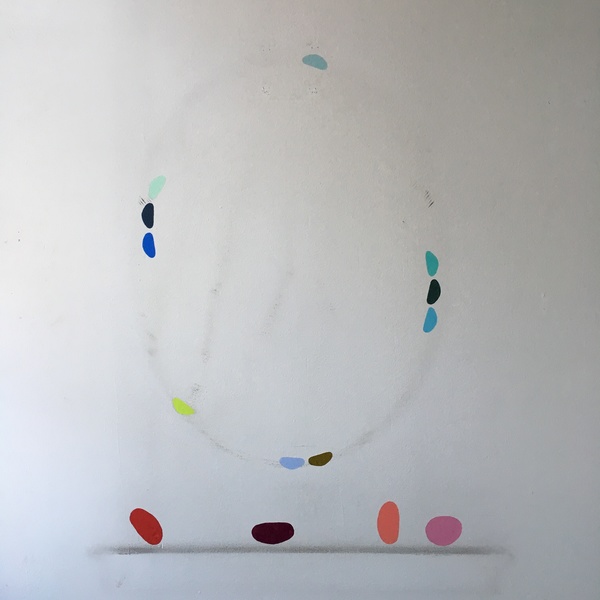 Where the mirror was Miscellany acryla gouache and graphite on a wall