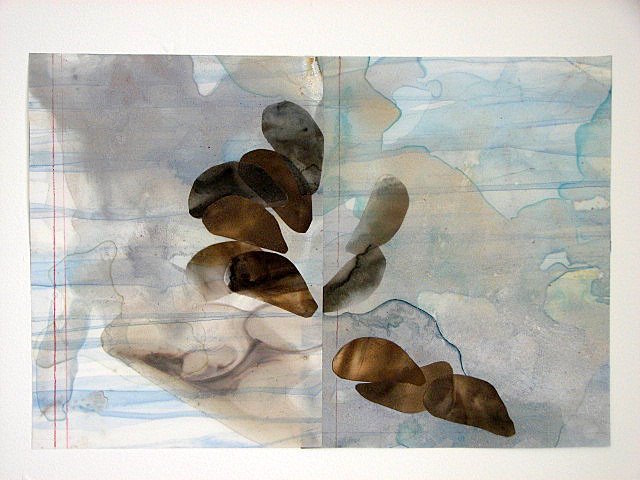 Beth Haber Flow Texts acrylic mylar, mixed media