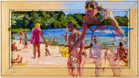Betsy Goldberg Landscapes oil on wood panel