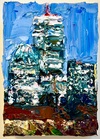 The Pru Skyline, Boston LLIX (#109) City Lights as Night Comes The Pru Skyline, Boston Series impasto oil paint on canvas