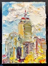 The Pru Skyline, Boston LLV (#105) Cumulus Clouds Moving By the Pru The Pru Skyline, Boston Series impasto oil paint on canvas